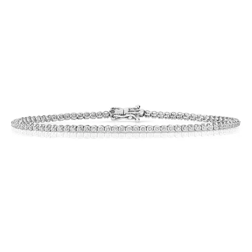 9ct White Gold Diamond Bracelet for Ladies 0.33ct